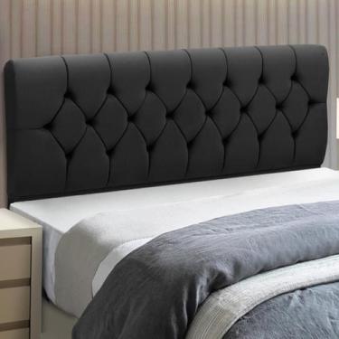 Imagem de Cabeceira Estofada Madeira Cama Box Solteiro Belinha Reta - D'Julia, P