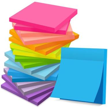 Imagem de Almofadas Sticky Notes YEECOK de 3 x 3 polegadas (1008 folhas) reciclá