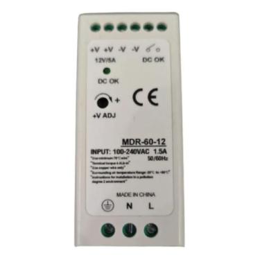 Imagem de Fonte Chaveada Mdr-60-12 12V 5A 60W Para Trilho Din - OEM