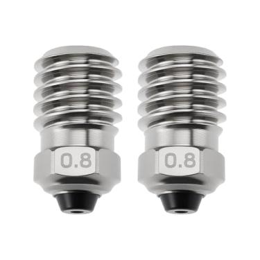 Imagem de Briny River Bocal de aço endurecido bimetálico para impressora 3D de 0,8 mm compatível com Bambu Lab X1 P1P P1S Carbon P1S