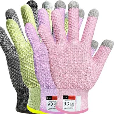 Imagem de Fullsheild 4 Peças De Luvas Resistentes A Cortes, Nível 5 Proteção Para Cozinha, Anticorte Qualidade Alimentar Com Tela Sensível Ao Toque Corte Carne, Fatiamento Mandolim, Duráveis, Respiráveis, Lav