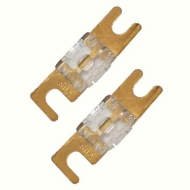 Imagem de Kit 2 Unidades Fusível Mini Midi Faca Modelo Anl Banhado a Ouro Reforç