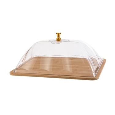 Imagem de Generic Bandeja de exibição de alimentos, bandeja versátil para exibição de e massas com tampa transparente, prato de aperitivos para banquetes de, S