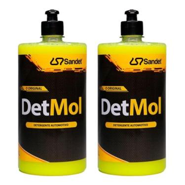 Imagem de kit 2 Detmol Shampoo Concentrado Lava Carro Moto Sandet 1l