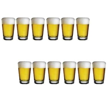 Imagem de Jogo 12 Copo Vidro Transparente 350ml Caldereta Cerveja - NADIR FIGUER