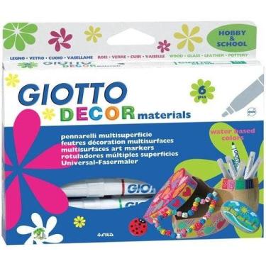 Imagem de Marcador Giotto Decor Materiais Estojo com 6 cores Permanente