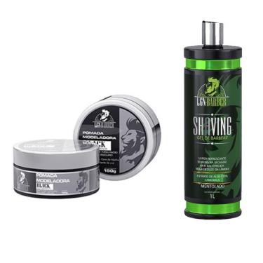 Imagem de 1UN Shaving Gel para Barbear Mentol 1L + 1UN Modelador Black 150g - LG