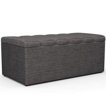 Imagem de Calçadeira Recamier Baú Para Cama Box Solteiro Dália 100x50 Cm W01 Lin