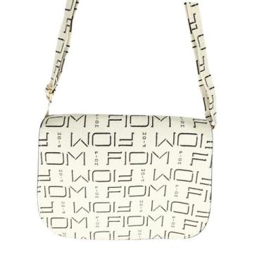 Imagem de Bolsa feminina transversal tiracolo estilosa média  - Glamour, Branco 