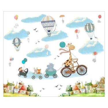 Imagem de Papel de Parede Adesivo Infantil Safari Quarto Menina - 648pcm - Allod