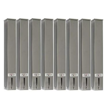 Imagem de Kit 8 Dispensers Quadrado 50ml Inox - CM Design