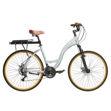 Imagem de Kit Bicicleta BLITZ Aro 26 Comodo Alumínio Urbana SH 21v Freio á Disco + Bagageiro e Cadeado (Azul, 18)