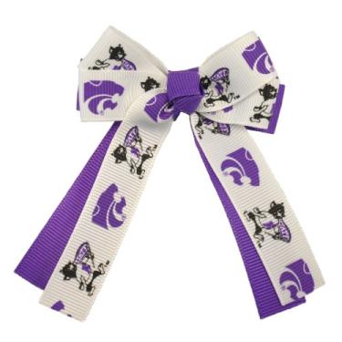 Imagem de Lil' Pep Rally Kansas State University KSU Wildcat Cheer Hair-Bow