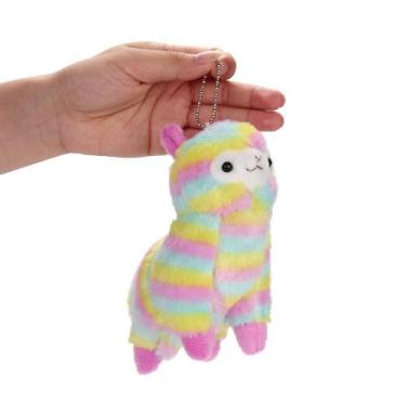 Imagem de 13cm colorido kawaii alpaca lhama arpakasso brinquedo de pelúcia macio
