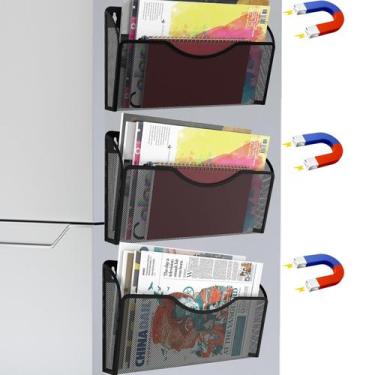 Imagem de Suporte de arquivo magnético LQPAFZ 3 bolsos para armários de arquivo