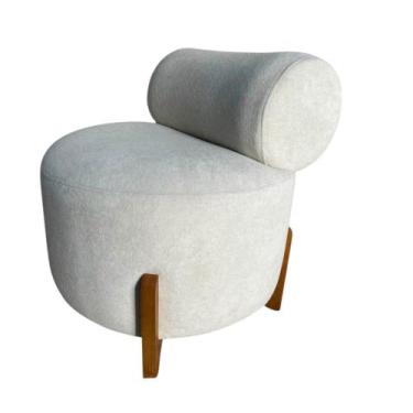 Imagem de Poltrona Decorativa Mônaco Bouclé Bege - Mansão Decor