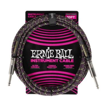 Imagem de Cabo Ernie Ball P10 Reto 10Ft 3,05M Têxtil Purple Python