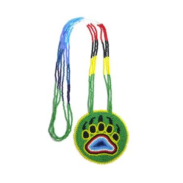 Imagem de Colar de medalhão feito à mão, estilo nativo americano, tribal, semente étnica com contas em camadas, nº 1, Free size, Vidro, Sem Pedra Preciosa