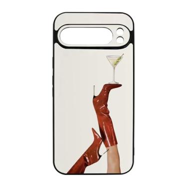 Imagem de qizjio Martini Capa protetora à prova de choque estética costeira cowgirl capa de telefone para Google Pixel 9 Pro XL