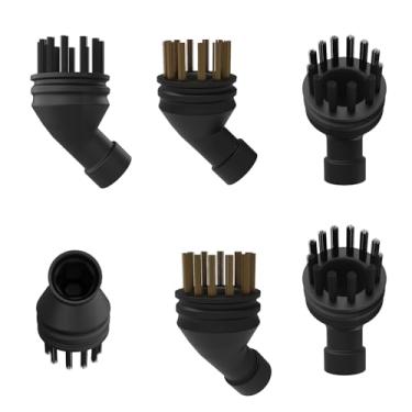 Imagem de Vykyntow Conjunto de 6 escovas de nylon e latão compatível com limpadores a vapor Gloil SC301