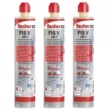 Imagem de 03 Chumbador Bucha Quimica Fischer Fis V 300 T -300Ml/490 Gr