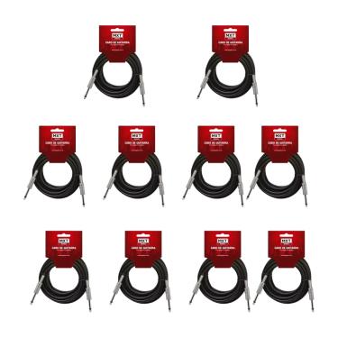 Imagem de KIT 10 Cabo Guitarra P10/P10 5 Metros MXT