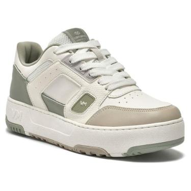 Imagem de Tênis Feminino Via Marte Streetwear Casual 305-001-05, Branco verde, 3