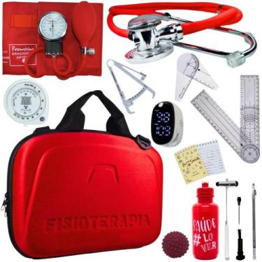 Imagem de Kit Fisioterapia Maleta Goniometro Martelo Buck Completo - Love Saude,