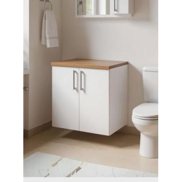 Imagem de Gabinete para Banheiro 60cm Mdf Freijo Paris - On Móveis