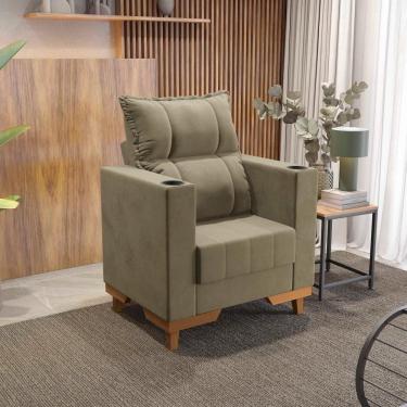 Imagem de Poltrona Reclinável Kappesberg Florenza Veludo Bege