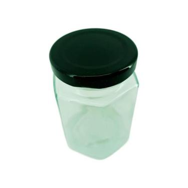 Imagem de Frasco de Vidro Hermético Com Tampa Preta 100ml - Aliança