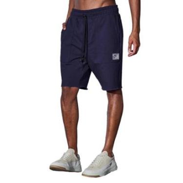 Imagem de Bermuda Colcci Moletom Masculina Devices Basic Azul Marinho-Masculino