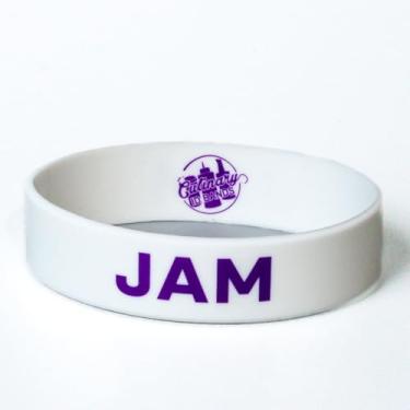 Imagem de Culinary ID Bands Etiqueta de garrafa de silicone, impressão JAM, serve para garrafas de draga e coqueteleira de 473 a 680 g, pulseira durável para identificação de alimentos, nível profissional, 1