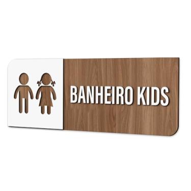 Imagem de Placa de Sinalização Indicativa - Banheiro Kids