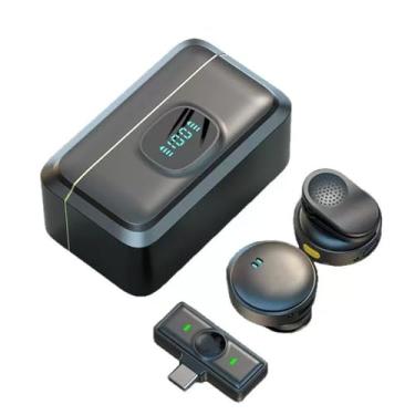 Imagem de Microfone de lapela sem fio para iPhone e Android, interface Type-C (iPhone 15/Android)