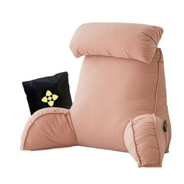 Imagem de Almofada de leitura para cama, almofada de suporte para as costas para adultos, almofada de leitura para suporte de costas de cama com braço de apoio, travesseiro de encosto, travesseiro de cadeira de