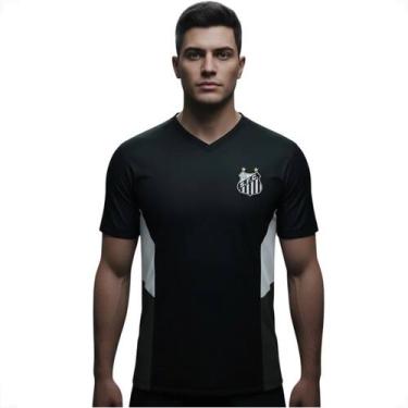 Imagem de Camiseta Masculina Santos Especial Classic Gola V - Surf Center, Preto