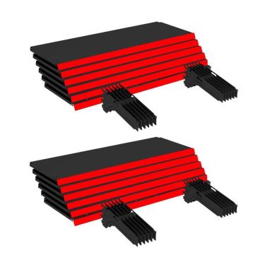 Imagem de Kit 12 Bandejas Gondola Ponta FIT 40 Preto 12X 30x78 Pe Verm