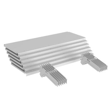 Imagem de Kit 6 Bandejas Gondola Ponta FIT 40 Branco 6X 30x78 Pe Branc