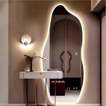 Imagem de Espelho Grande Corpo Inteiro Orgânico Decorativo Para Sala Quarto 150x