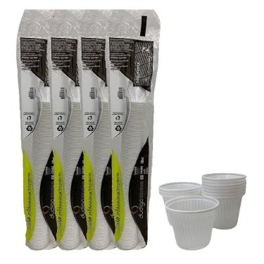 Imagem de Copo Descartável 50Ml Branco 1000 Copos Plástico Café Chá