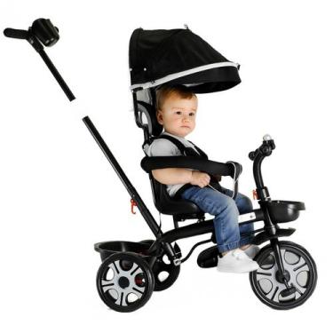 Imagem de Carrinho Triciclo Confort Infantil de Empurrar com Pedal Assento Girat