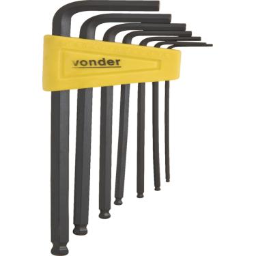 Imagem de Jogo Chave Hexagonal Allen 1,5-6,0mm Tipo L Abaulada Longa C