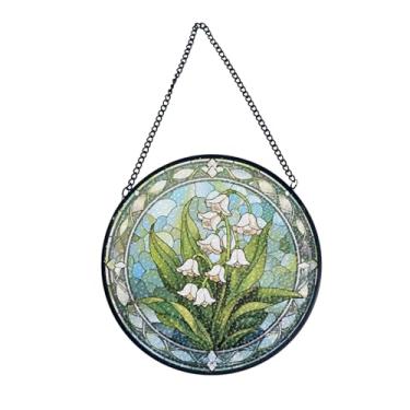 Imagem de Captador de sol personalizado para pendurar em vitrais com imagem, apanhadores de sol personalizados para decoração de janela interna, presente para vovó, mãe, família, amantes de animais de estimação