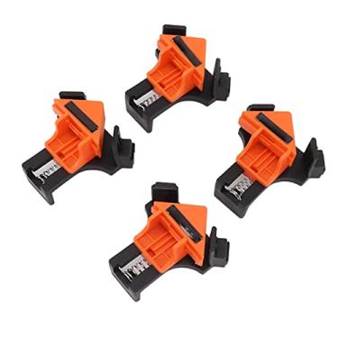 Imagem de Cryfokt Clipe de ângulo Reto Com Mola Braçadeira de Canto de 90 Graus para Instalação de Perfuração de Madeira ABS 4pcs Braçadeira de Fixação de ângulo Reto para Estante de Armário