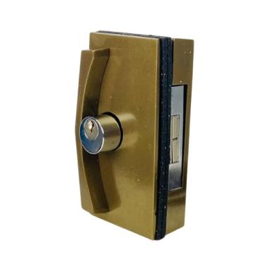 Imagem de Fechadura Blindex 3530 para Porta de Correr de Vidro com Chave Reversível para Vidro de 8 a 10 mm (Bronze)