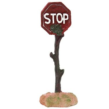 Imagem de GLOGLOW Ornamentos Aquário Stop Setting Sign, Sign de Aviso de Peixe Decoração da Paisagem para Pequenos Peixes Médios Betta 6.1x2.3x1.6in Nan