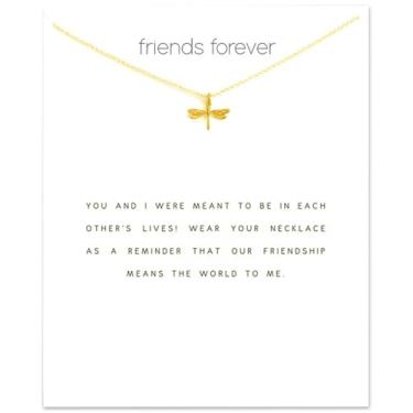 Imagem de Colar de pérolas da amizade, elefante da sorte, estrela de pérola, pingente de círculo para mulheres, cartão de presente, Small, Metal, Sem Pedra Preciosa