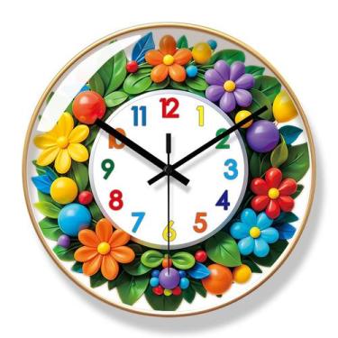 Imagem de Relógio de parede Creative Flower Design 30 cm Silent Quartz - yiweisa