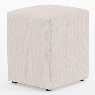 Imagem de Puff Quadrado Decorativo L02 Sala de Estar Linho Cru - Lyam Decor